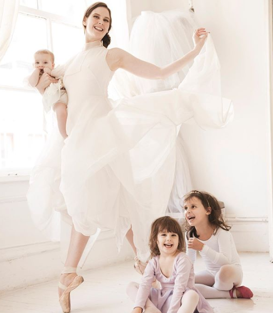 Mary Helen Bowers with her three adorable daughters.